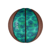 Turquoise Blue Ggloing Cheetah Basketbal (Verticaal)