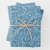 Turquoise Blue Glitter Animal Prins Inpakpapier Vel (In situ)