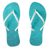 Turquoise Blue Glitter en Glam Teenslippers (Voetbed)