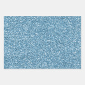 Turquoise Blue Glitter Leopard Print      Inpakpapier Vel (Voorkant 2)