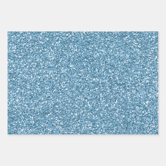 Turquoise Blue Glitter Leopard Print      Inpakpapier Vel (Voorkant 2)