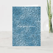 Turquoise Blue Glitter Leopard Print Kaart (Voorkant)