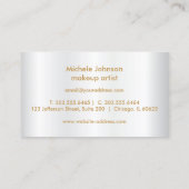 Turquoise Blue Glitter Lips Loyalty Cards - Satin (Achterkant)