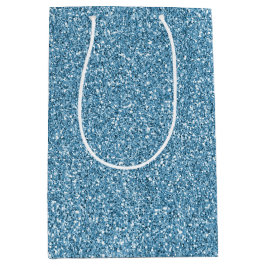 Turquoise Blue Glitter      Medium Cadeauzakje
