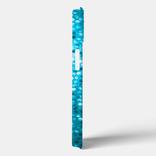 Turquoise Blue Glitter & Sparkles Print Case-Mate iPhone Case (Achterkant / Rechts)