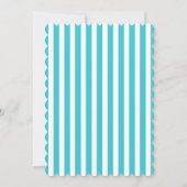 Turquoise Blue Gray Nautical Wedding Invitation Kaart (Achterkant)
