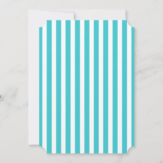 Turquoise Blue Gray Nautical Wedding Invitation Kaart (Achterkant)