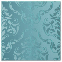 Turquoise Blue Green  Damask