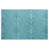 Turquoise Blue Green  Damask Stof (Fat Quarter)