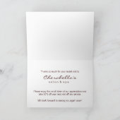 Turquoise Blue Green Dank u Wenskaart Bedankkaart (Binnen)