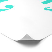 Turquoise, Blue-Green Fleur-de-lis Poster (Hoek)