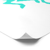 Turquoise; Blue Green Horse Racing Poster (Hoek)