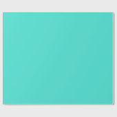 Turquoise Blue-Green Solid Color Cadeaupapier (Vlak)