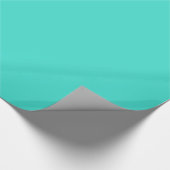 Turquoise Blue-Green Solid Color Cadeaupapier (Hoek)