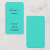 Turquoise Blue GreenTrend minimalist Professional Visitekaartje (Voorkant / Achterkant)