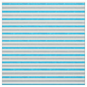 Turquoise Blue Grey White Stripes Stof (Swatch)
