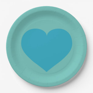 Turquoise Blue Heart Paper Bord