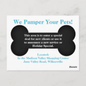 Turquoise Blue Humorous Need A Shave Groomer Posts Briefkaart (Achterkant)