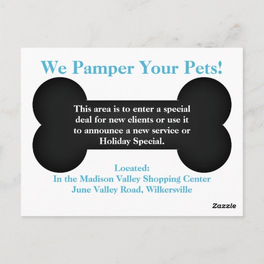 Turquoise Blue Humorous Need A Shave Groomer Posts Briefkaart (Achterkant)