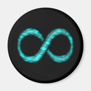 Turquoise Blue Infinity Symbol Magnet