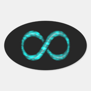 Turquoise Blue Infinity Symbol Sticker