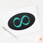 Turquoise Blue Infinity Symbol Sticker (Envelop)