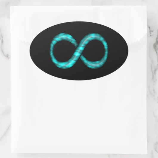 Turquoise Blue Infinity Symbol Sticker (Tas)