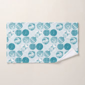 Turquoise , Blue , kerstpatroon Bad Handdoek (Handdoek)
