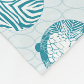 Turquoise , Blue , kerstpatroon Fleece Deken (Hoek)