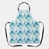 Turquoise , Blue , kerstpatroon Schort (Voorkant)