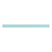 Turquoise Blue Leopard Cheetah Print Grosgrain Lint (Voorkant)