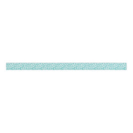 Turquoise Blue Leopard Cheetah Print Grosgrain Lint
