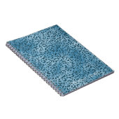 Turquoise Blue Leopard Print Glitter        Notitieboek (Rechterzijde)
