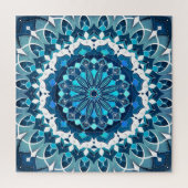 Turquoise Blue Mandala Legpuzzel (Verticaal)
