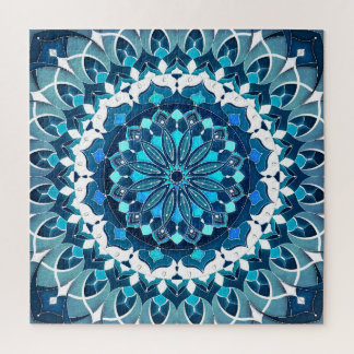 Turquoise Blue Mandala Legpuzzel