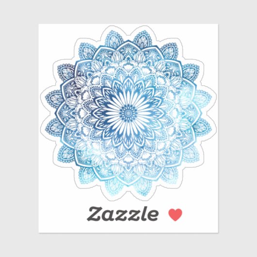 Turquoise Blue Mandala Sticker (Vel)