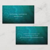 Turquoise Blue Mandala Zen Visitekaartje (Voorkant / Achterkant)