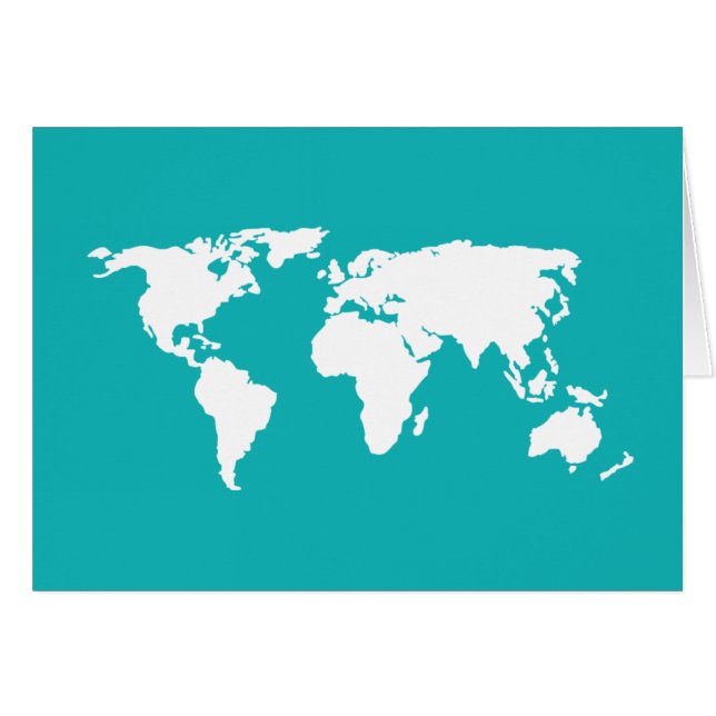 turquoise blue map (Voorkant Horizontaal)