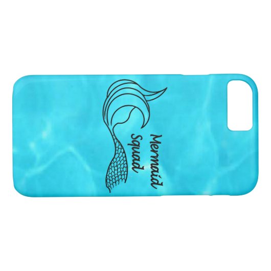 Turquoise blue Mermaid Squad Tech Hoesjes (Achterkant (Horizontaal))