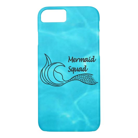 Turquoise blue Mermaid Squad Tech Hoesjes (Achterkant)