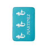 Turquoise Blue Mermaid Zee Createbadmat Badmat (Voorkant Verticaal)