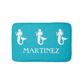 Turquoise Blue Mermaid Zee Createbadmat Badmat (Voorkant)