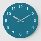 Turquoise Blue Minimalist AcrylWall klok (Voorkant)