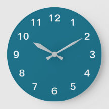 Turquoise Blue Minimalist AcrylWall klok