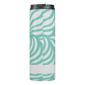 Turquoise Blue Modern Chic Personalized Travel Mug Thermosbeker (Achterkant)