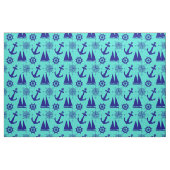 Turquoise Blue Nautical Coastal Boating Stof (Fat Quarter)