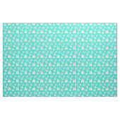 Turquoise Blue Nautical Pattern Stof (Yard (91,4 cm))