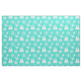 Turquoise Blue Nautical Pattern Stof (Fat Quarter)