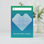 Turquoise Blue Next Level Gamer Valentijn Kaart (Staand voorkant)