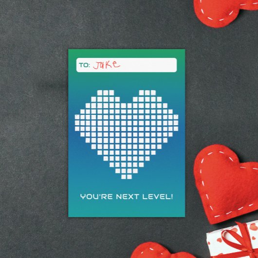 Turquoise Blue Next Level Gamer Valentijn Kaart